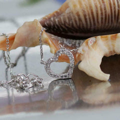 0.72 TCW Round Cut Diamond Charm Pendant For Women, Heart Shape Pendant, Anniversary Gifts, Christmas Gifts