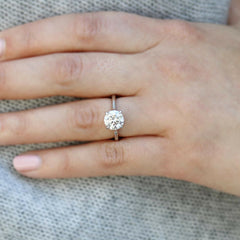 2 Carat Round Cut Diamond Engagement Ring for Women, Wedding Ring, Solitaire Ring