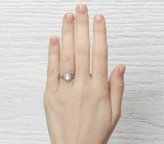 1.5 Carat Round Cut CD Lab Grown Diamond Engagement Ring For Women Halo Engagement Ring, Wedding Ring, Anniversary Gifts