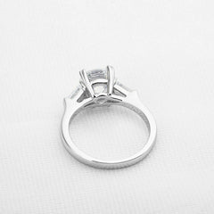 2 Carat Round Cut CVD Lab Grown Diamond Engagement Ring for Women, Three Stone Ring, Wedding Ring, Christmas Gifts, Handmade Ring