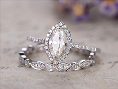 1 Carat Marquise Cut Diamond Engagement Ring for Women, Bridal Set Wedding Ring, Anniversary Gifts For Her