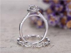 1 Carat Marquise Cut Diamond Engagement Ring for Women, Bridal Set Wedding Ring, Anniversary Gifts For Her