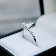 2.5 Carat Radiant Cut Diamond Engagement Ring for Women, Solitaire Ring Wedding Ring, Handmade Ring