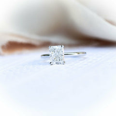 2.5 Carat Radiant Cut Diamond Engagement Ring for Women, Solitaire Ring Wedding Ring, Handmade Ring