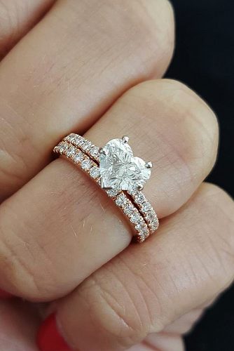 2 Carat Heart Cut Diamond Engagement Ring for Women, Bridal Set Wedding Ring, Christmas Gifts