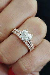 2 Carat Heart Cut Diamond Engagement Ring for Women, Bridal Set Wedding Ring, Christmas Gifts