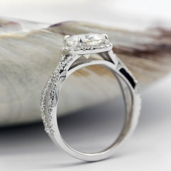 2.5 Carat Cushion Cut Diamond Engagement Ring For Women, Wedding Ring, Christmas Gifts