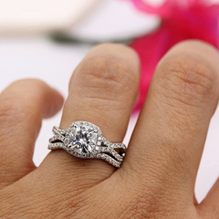 2.5 Carat Cushion Cut Diamond Engagement Ring For Women, Wedding Ring, Christmas Gifts