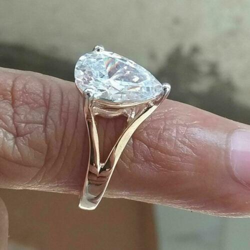 3 Carat Pear Cut Diamond Engagement Ring for Women, Wedding Ring, Anniversary Gifts