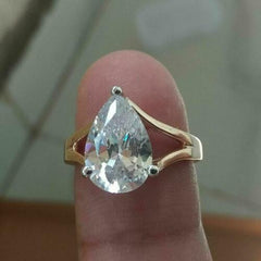 3 Carat Pear Cut Diamond Engagement Ring for Women, Wedding Ring, Anniversary Gifts