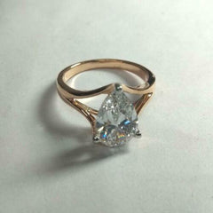 3 Carat Pear Cut Diamond Engagement Ring for Women, Wedding Ring, Anniversary Gifts