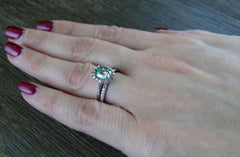 2 Carat Blue Oval Cut Diamond Engagement Ring For Women, Wedding Ring, Christmas Gifts