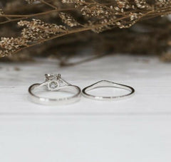 1.5 Carat Round Cut CVD Lab Grown Diamond Engagement Ring for Women, Bridal Set Wedding Ring, Christmas Gifts