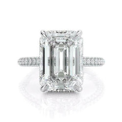 4 Carat Emerald Cut Diamond Engagement Rig for Women, Wedding Ring