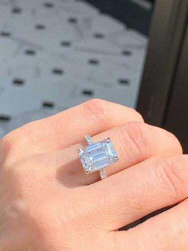 4 Carat Emerald Cut Diamond Engagement Rig for Women, Wedding Ring