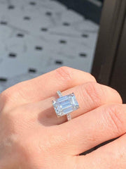 4 Carat Emerald Cut Diamond Engagement Rig for Women, Wedding Ring
