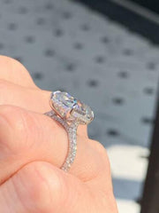 4 Carat Emerald Cut Diamond Engagement Rig for Women, Wedding Ring