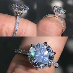 3 Carat Round Cut Diamond Engagement Ring for Women, Wedding Ring, Christmas Gifts