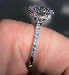 3 Carat Round Cut Diamond Engagement Ring for Women, Wedding Ring, Christmas Gifts