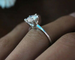 2.50 Carat Round Cut Diamond Engagement Ring For Women, Wedding Ring