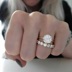 2.5 Carat Round Cut Diamond Engagement Ring for Women, Wedding Ring, Bridal Set Ring