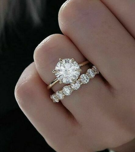 2.5 Carat Round Cut Diamond Engagement Ring for Women, Wedding Ring, Bridal Set Ring