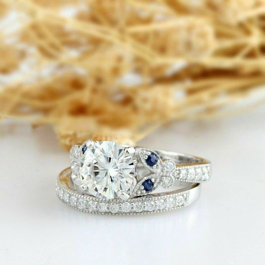 2 Carat Round Cut Diamond Engagement Ring For Women, Wedding Ring, Christmas Gifts, Bridal Set