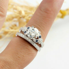 2 Carat Round Cut Diamond Engagement Ring For Women, Wedding Ring, Christmas Gifts, Bridal Set