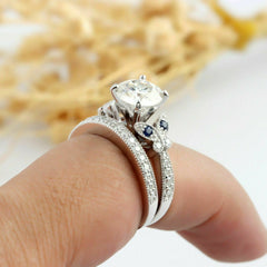 2 Carat Round Cut Diamond Engagement Ring For Women, Wedding Ring, Christmas Gifts, Bridal Set