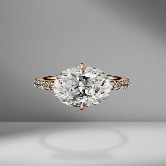 3.5 Carat Oval Cut Diamond Engagement Ring for Women, Wedding Ring, Christmas Gifts, Anniversary Gifts