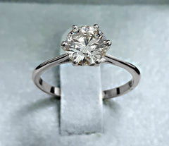 2.5 Carat Round Cut Diamond Engagement Ring for Women, Solitaire Ring, Wedding Ring, Christmas Gifts