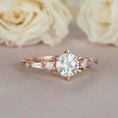 1.5 Carat Round Cut Diamond Engagement Ring for Women, Wedding Ring, Christmas Gifts