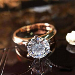 3 Carat Round Cut Diamond Engagement Ring for Women, Solitaire Ring, Wedding Ring, Christmas Gifts
