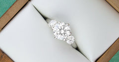 2.5 Carat Round Cut Diamond Engagement Ring for Women, Three Stone Ring, Wedding Ring