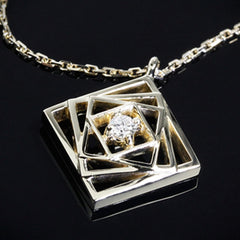 0.50 CT Round Cut Diamond Charm Pendant For Women, Wedding Pendant, Christmas Gifts