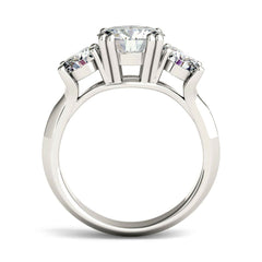 3 Carat Round Cut CVD Lab Grown Diamond Engagement Ring for Women, Three Stone Ring, Wedding Ring, Christmas Gifts