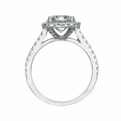 1.5 Carat Round CVD Lab Grown Diamond Engagement Ring for Women, Halo Engagement Ring, Anniversary Gifts, Wedding Ring, Christmas Gifts
