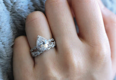 2 Carat Pear Cut Diamond Engagement Ring For Women, Wedding Ring, Anniversary Gifts
