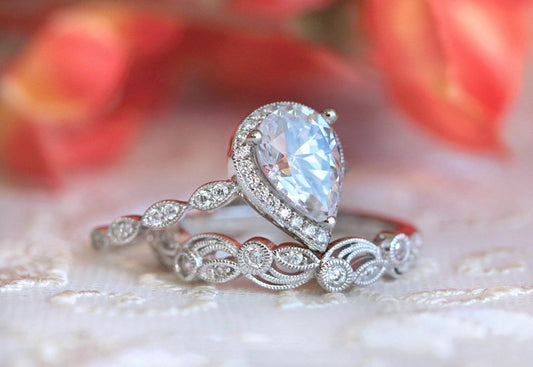 2 Carat Pear Cut Diamond Engagement Ring For Women, Wedding Ring, Anniversary Gifts