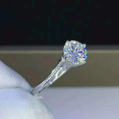 2 Carat Round Cut Diamond Engagement Ring For Women, Wedding Ring, Christmas Gifts