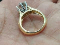 2.5 Carat Round Cut Diamond Engagement Ring for Women, Split Shank Ring, Wedding Ring, Anniversary Gifts