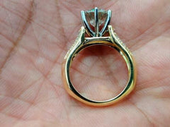 2.5 Carat Round Cut Diamond Engagement Ring for Women, Split Shank Ring, Wedding Ring, Anniversary Gifts