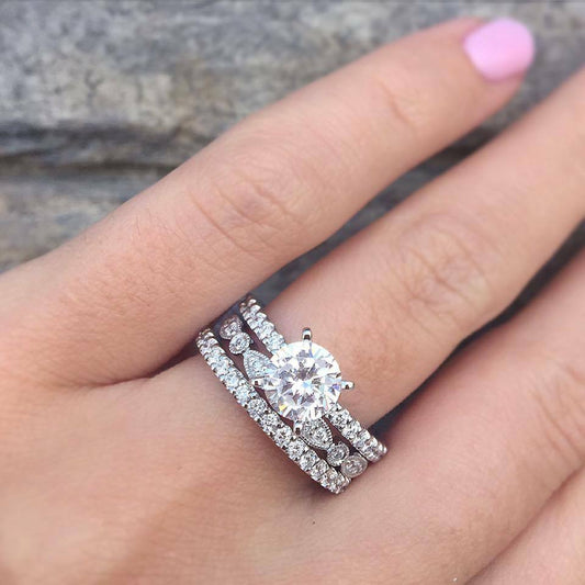 2 Carat Round Cut Diamond Engagement Ring for Women, Wedding Ring, Bridal Set Ring