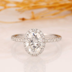 2.5 Carat Oval Cut Diamond Engagement Ring for Women, Wedding Ring, Anniversary Gifts
