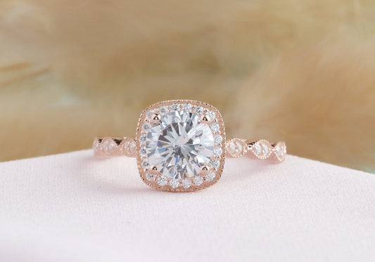 2 Carat Round Cut Diamond Engagement Ring for Women, Wedding Ring, Christmas Gifts