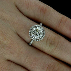 2.50 CT Round Cut Diamond Engagement Ring for Women, Wedding Ring, Christmas Gifts