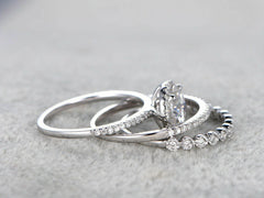 2 Carat Round Cut Diamond Engagement Ring for Women, Bridal Set Wedding Ring