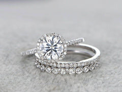 2 Carat Round Cut Diamond Engagement Ring for Women, Bridal Set Wedding Ring