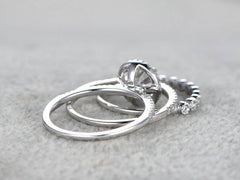 2 Carat Round Cut Diamond Engagement Ring for Women, Bridal Set Wedding Ring