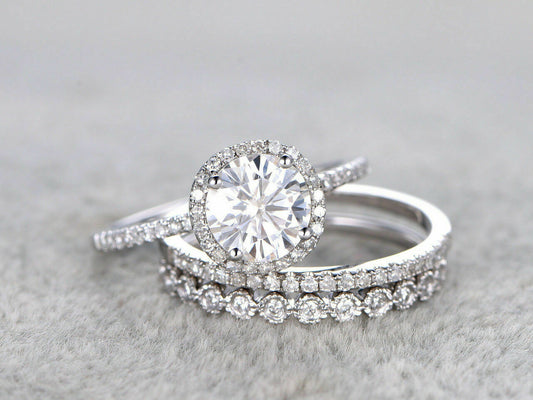 2 Carat Round Cut Diamond Engagement Ring for Women, Bridal Set Wedding Ring